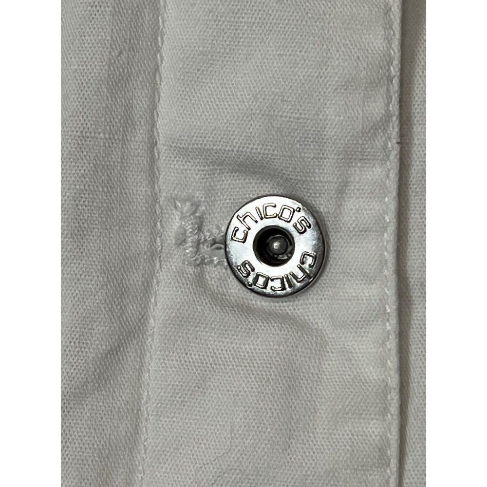 Chico's White Button-Front Jacket - Picture 3 of 9